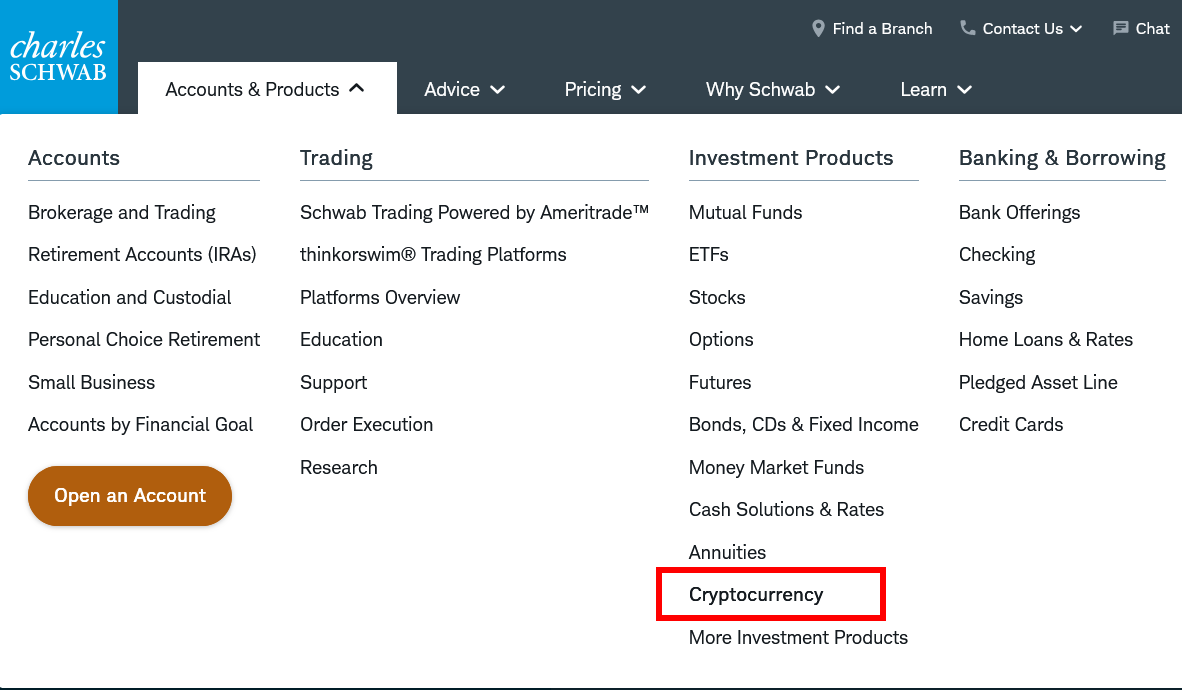 嘉信理财宣布即将推出加密货币账户正筹备提供比特币和以太坊现货交易服务