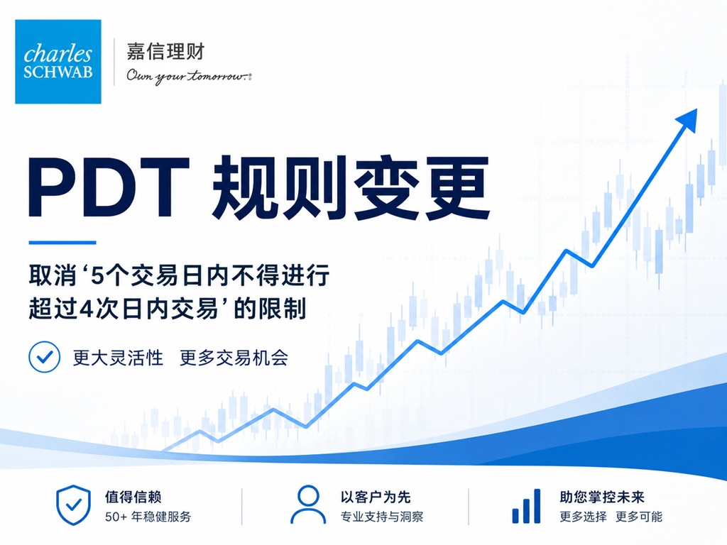 嘉信理财Charles Schwab取消日内交易PDT限制