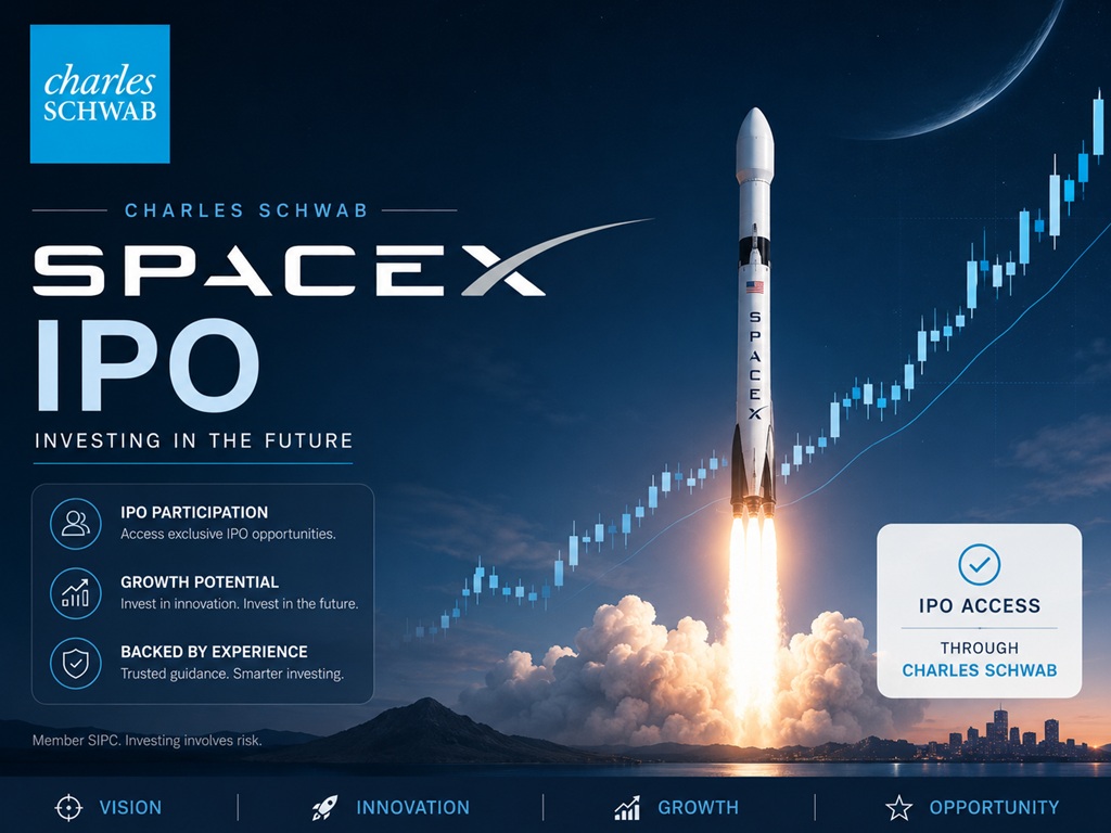 SpaceX IPO - 口袋开户 - 2026最新港美股开户指南 | 盈透复星必贝证券 | 美股券商推荐 嘉信理财官方指引Charles Schwab 如何参与SpaceX打新