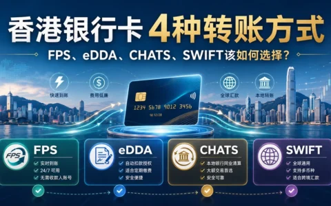 香港银行卡4种转账方式：FPS、eDDA、CHATS、SWIFT该如何选择？