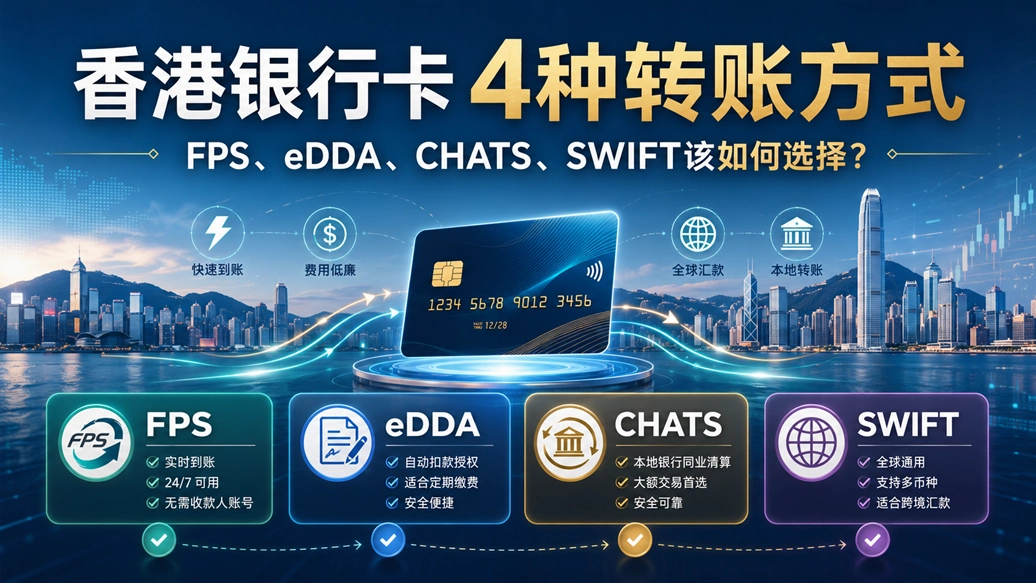 HongKong Bank - 口袋开户 - 2026最新港美股开户指南 | 盈透必贝第一证券 | 美股券商推荐 香港银行卡4种转账方式FPSeDDACHATSSWIFT该如何选择